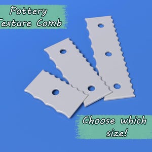 3D Printed Pottery Texture Comb: Hand Building & Wheel Throwing Tool
