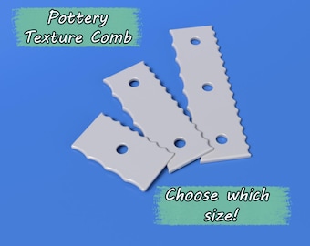 3D Printed Pottery Texture Comb: Hand Building & Wheel Throwing Tool