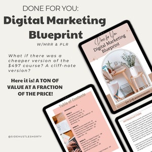 Done For You: Digital Marketing Blueprint Guide With Master Resell rights (MRR) and Private Label Rights (PLR)