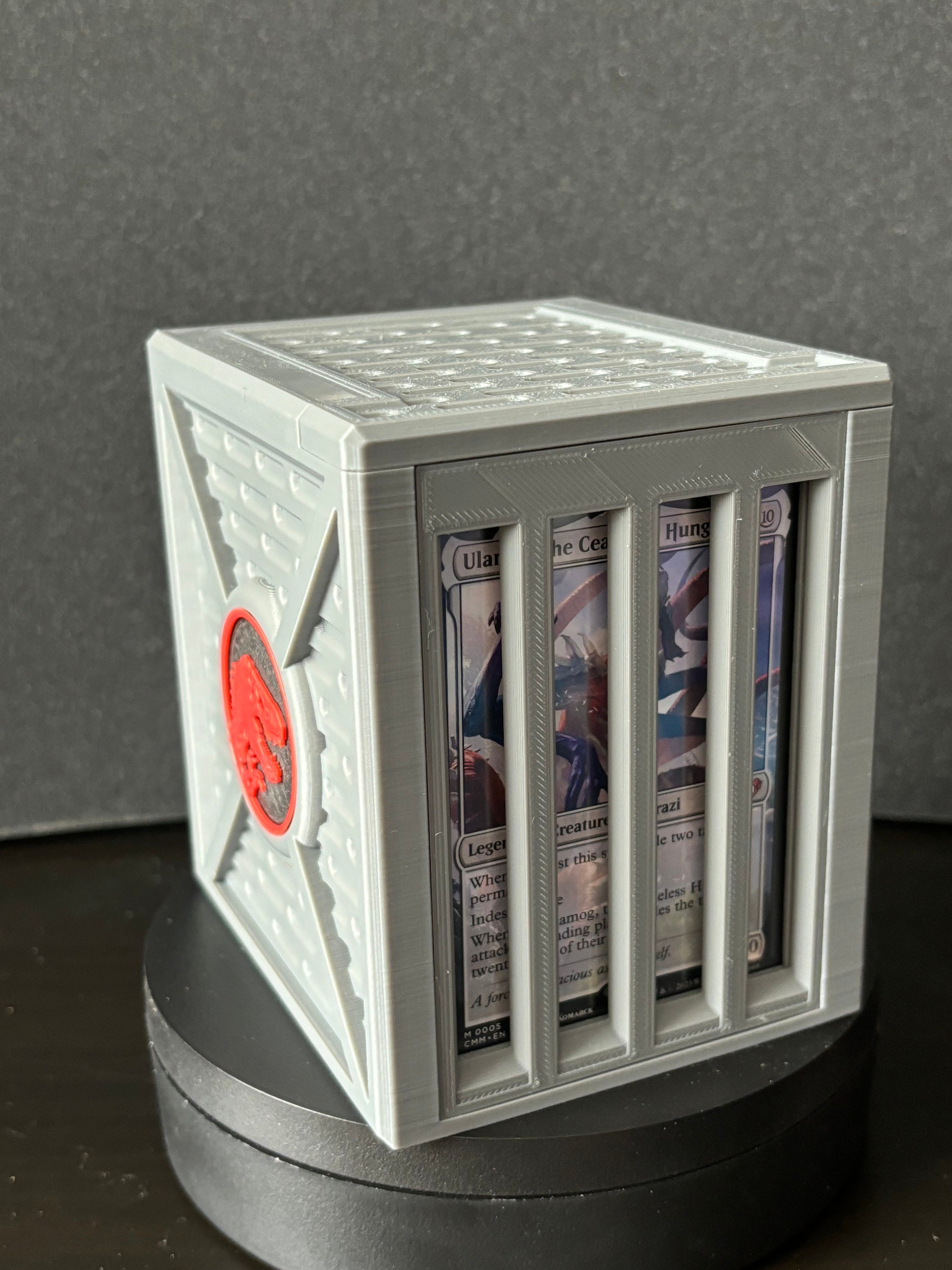 3D Printed Jurassic Park Dinosaur Cage Deck Box for Commander EDH MTG