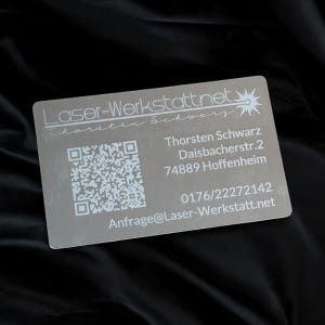 10 x Metall Visitenkarte