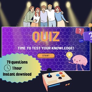 Triva quiz; pubquiz; trivia game; knowledge test; general knowledge; geography; music; history; whose quote is this; sports; true or false