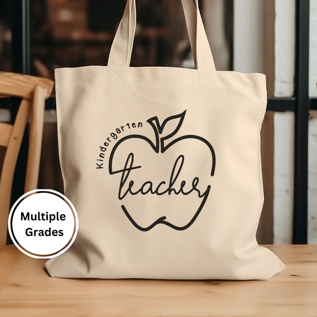 Grade Teacher Tote Bag, ALL Grades Available, Backtoschool Tote Bag