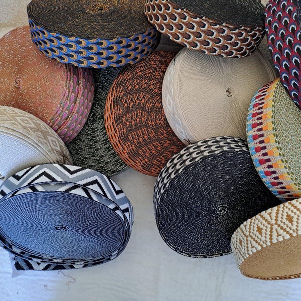38mm Polyester Webbing in beautiful designs and colours