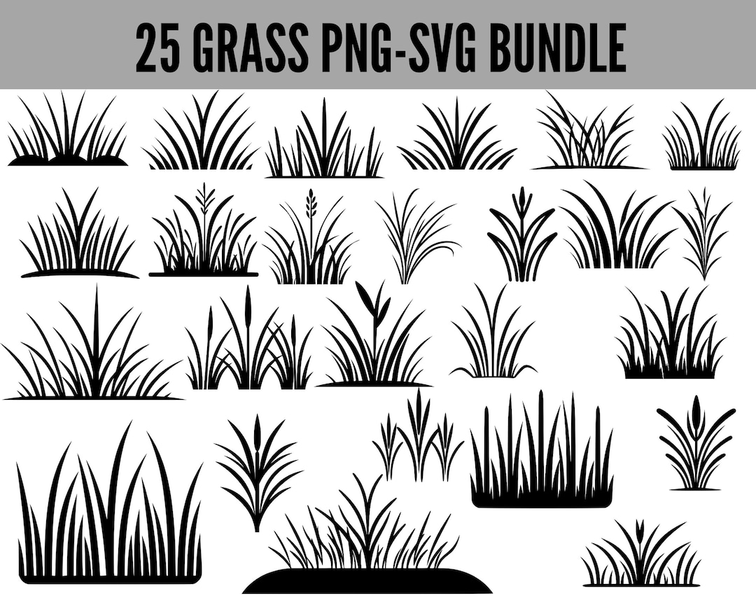 Grass SVG Bundle Grass PNG Grass Clipart Grass SVG Cut Files for Cricut