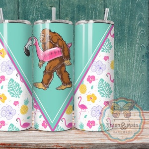 Beachy Big Foot PNG Tumbler Wrap Sublimation File