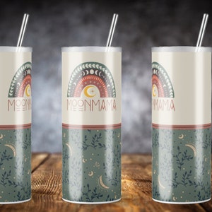 Moon Mama PNG Tumbler Wrap Sublimation File