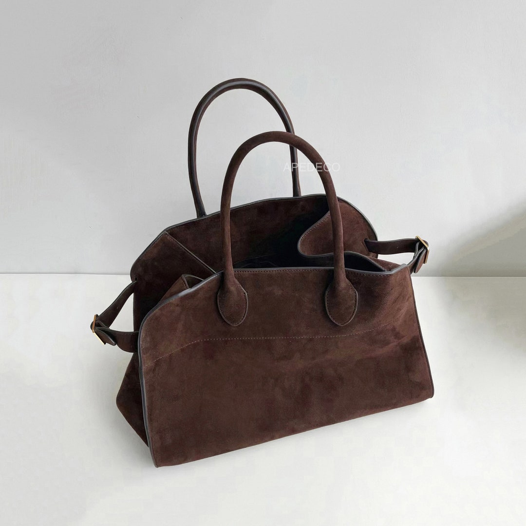 Suede Tote Bags, Luxury Leather Tote Bags for Women, Minimalist