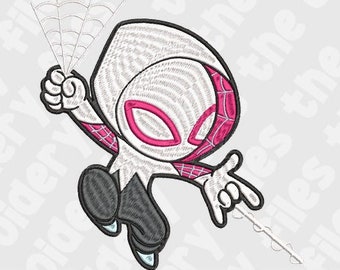 Cartoon Gwen Embroidery File, Miles Morales Embroidery File, Digital Download, Instant Download