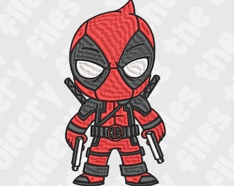 Deadpool Embroidery File, Superhero Embroidery File, Digital Download, Instant Download