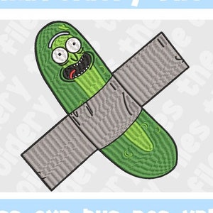Archivo de bordado Pickle Rick, archivo de bordado Rick y Morty, descarga digital, descarga instantánea