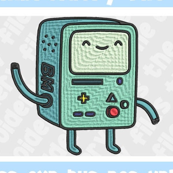 Dancing BMO Embroidery File, Adventure Time Embroidery File, Digital Download, Instant Download