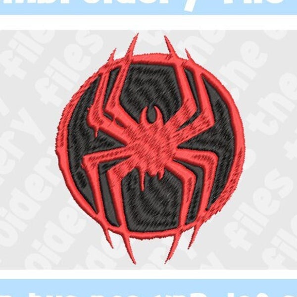 Miles Morales Logo Embroidery File, Spiderman Embroidery File, Digital download, Instant download
