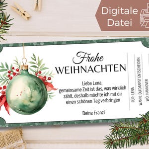 Modèle de cadeau de Noël de bon | Chèque cadeau imprimable | Idée cadeau de Noël de dernière minute, passer du temps ensemble au lieu de trucs