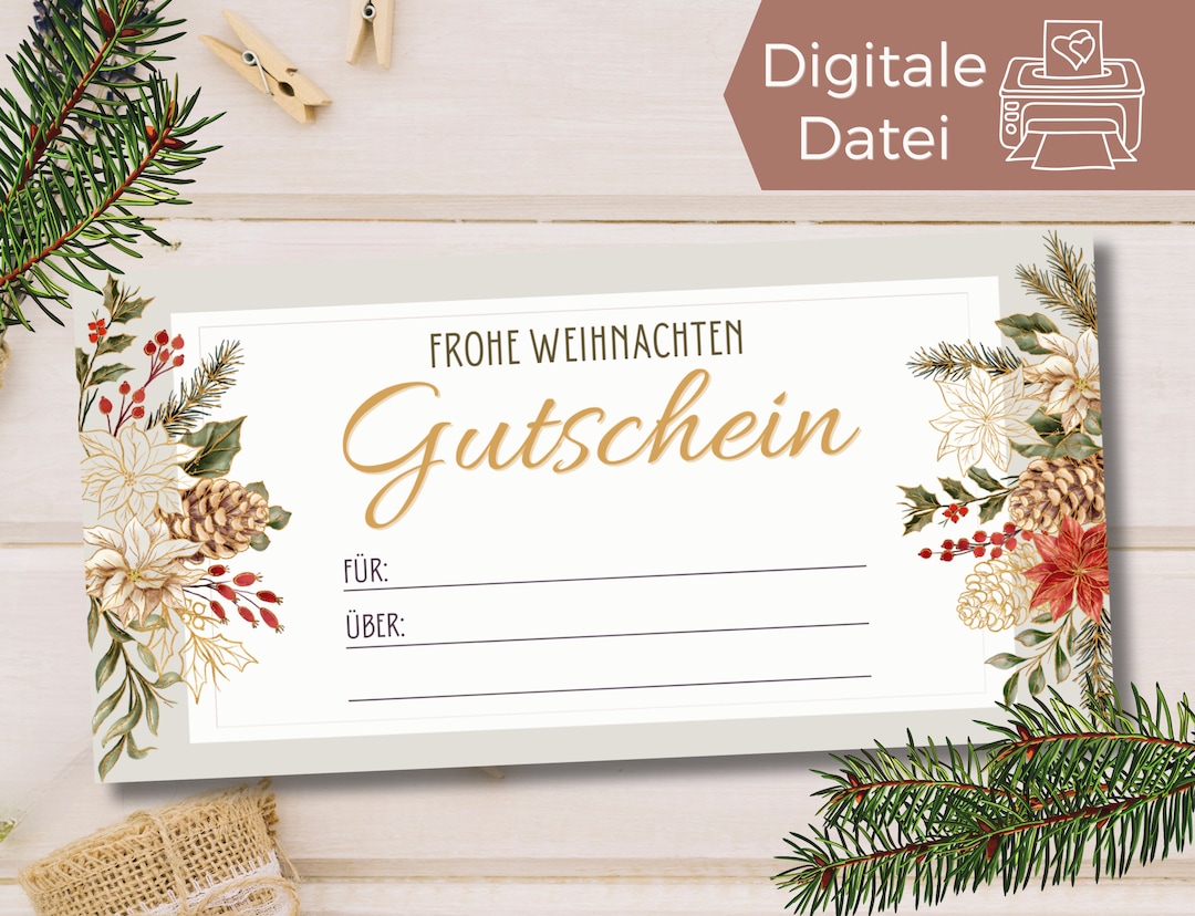 Printable Voucher Christmas Blank