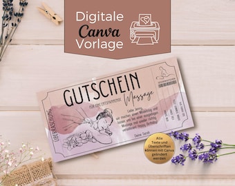 Plantilla de Canva para cupón de masaje Plantilla imprimible