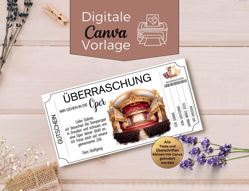 Opera Voucher Template for Printing | Opera Performance Voucher ...