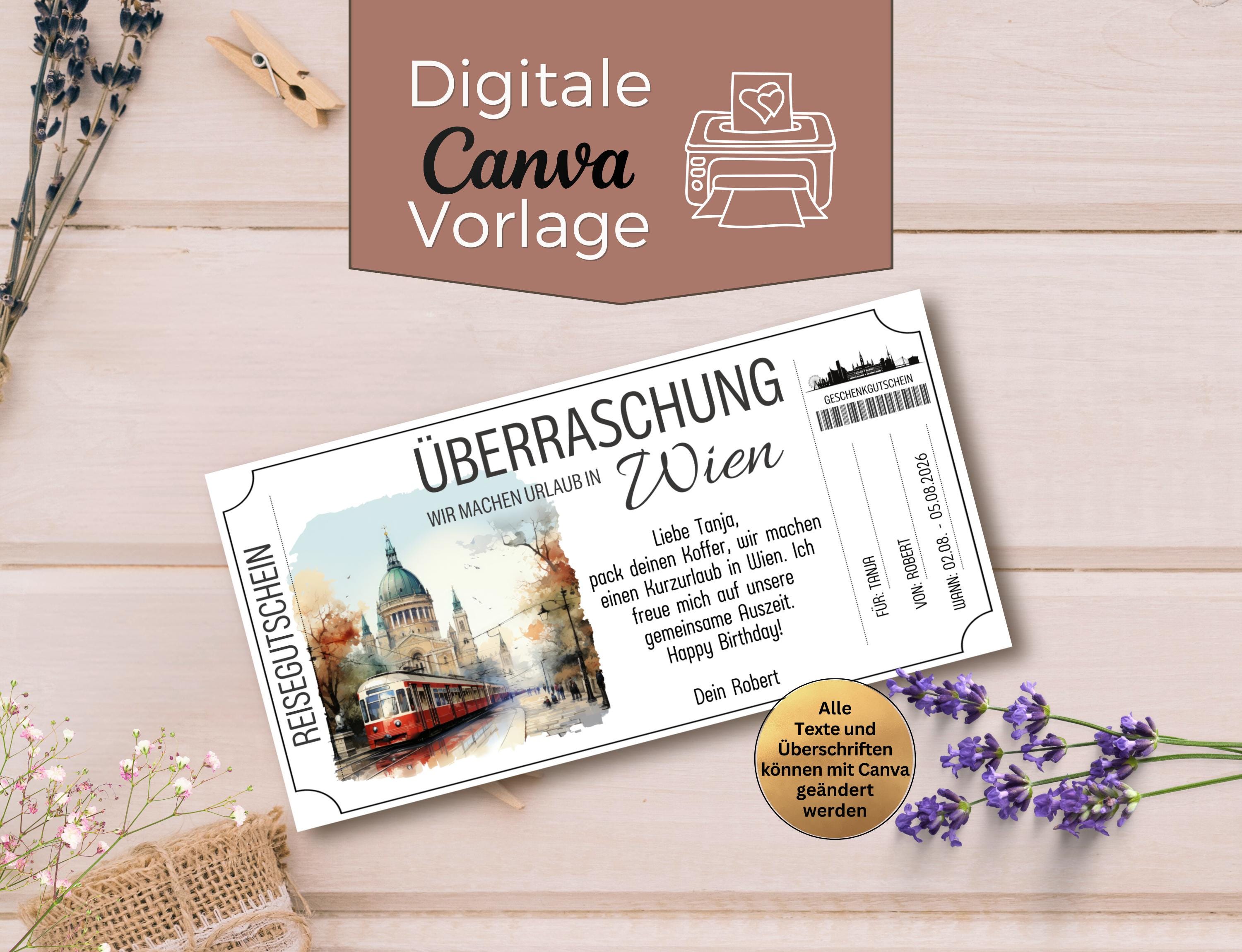 Wien Souvenir Tasche – Reise-Geschenk Aus Segeltuch Mit Wiener Motiven, Perfekt Als Make-up-Tasche Oder Kulturbeutel