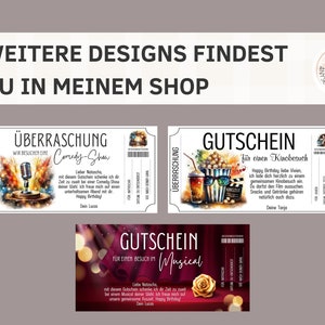 Voucher museum visit template | Voucher template art exhibition gallery to print out | Gift voucher to design | Gift idea image 9