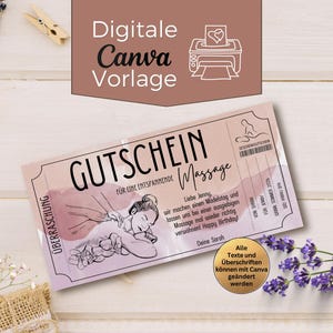Massage Voucher Canva Template | Printable Wellness Spa Day Voucher Template | Full Body Massage Gift Idea | Hot Stone Couples Massage