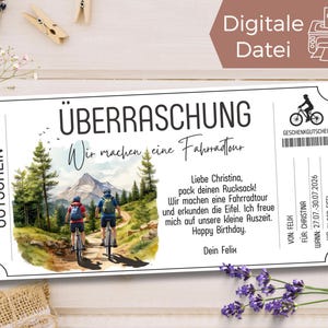 Modèle de visite à vélo avec bon d'achat | Idée cadeau voyage à vélo | Modèle de bon de visite à vélo à imprimer | Il est temps de faire du vélo au lieu de faire des trucs