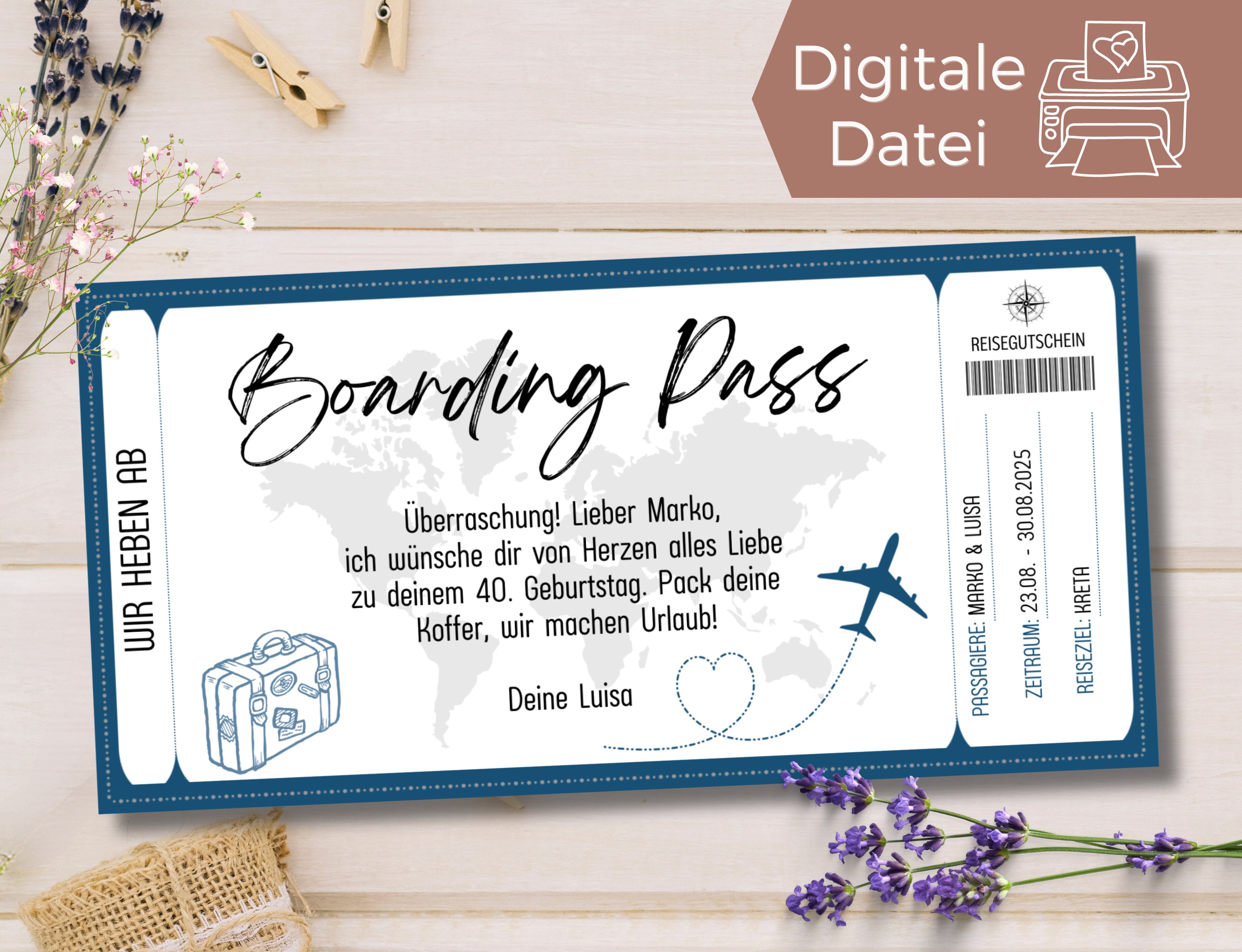 Voucher for a Trip Template Voucher Flight to Print Design Your Own
