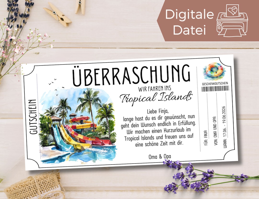 Spannende Gutscheine Tropical Island Bild