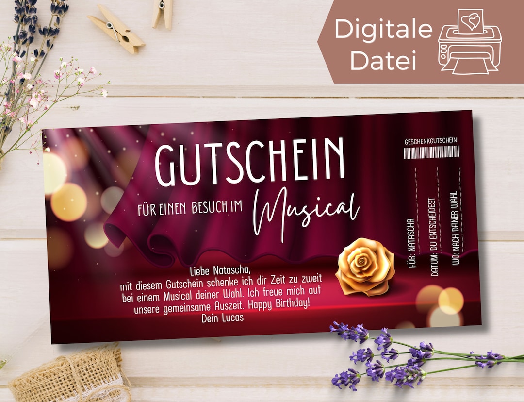 Verwunderlich Musical Gutschein Ohne Termin Bild