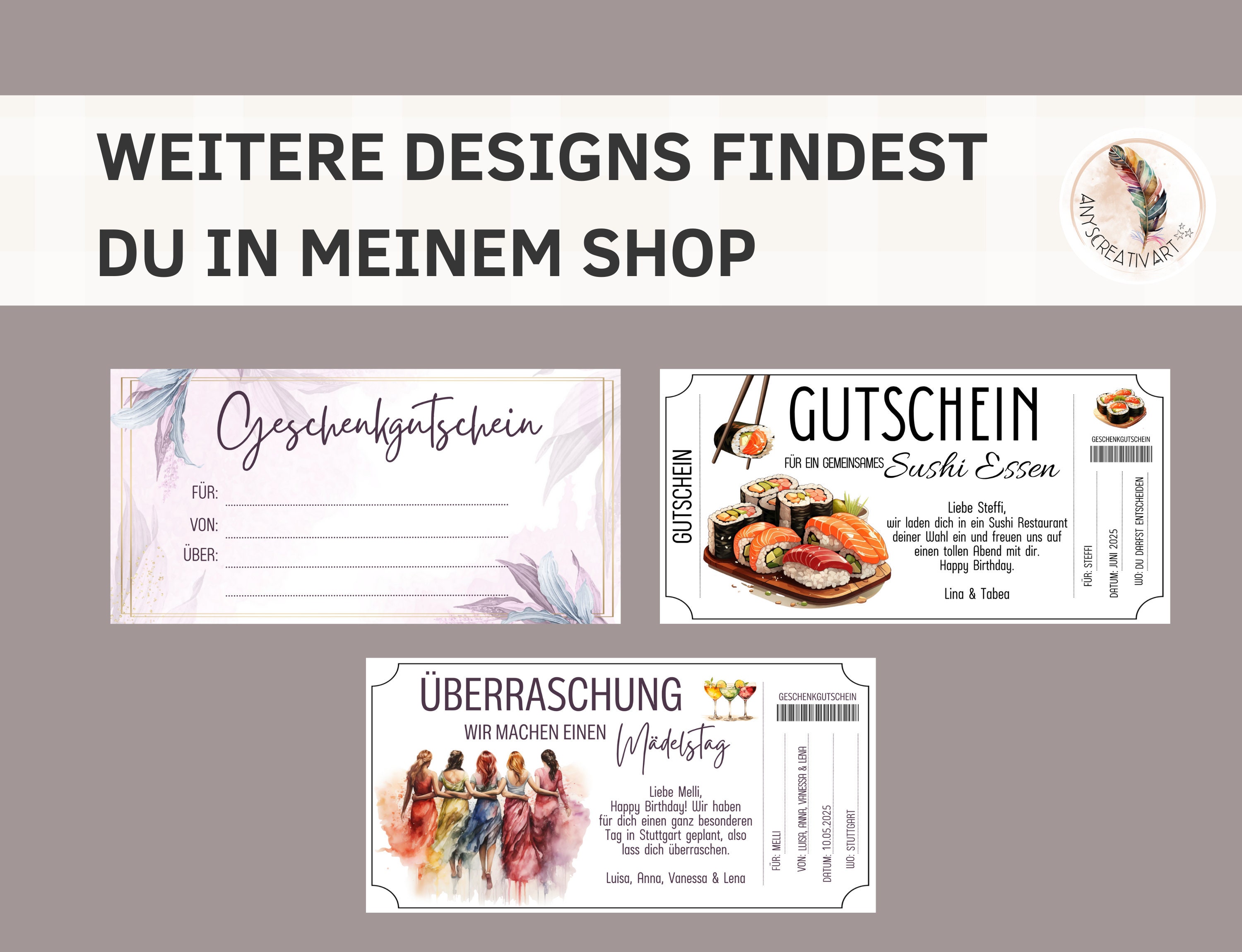 Gutschein Vorlage universal blanko Gutschein zum Ausdrucken Eukalyptus