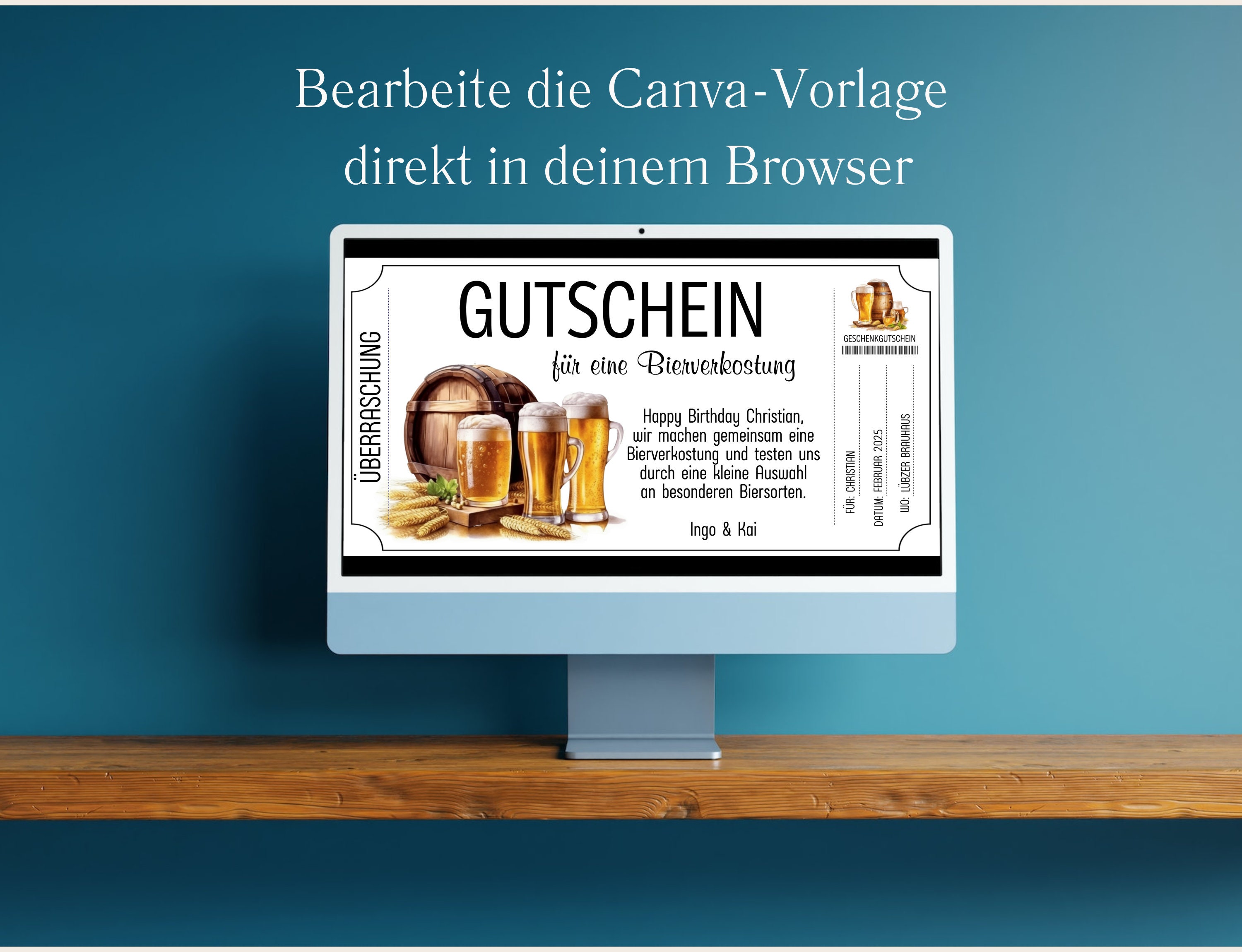 Voucher Beer Tasting Template to Print Out Beer Tasting Voucher to Design Gift Voucher for a