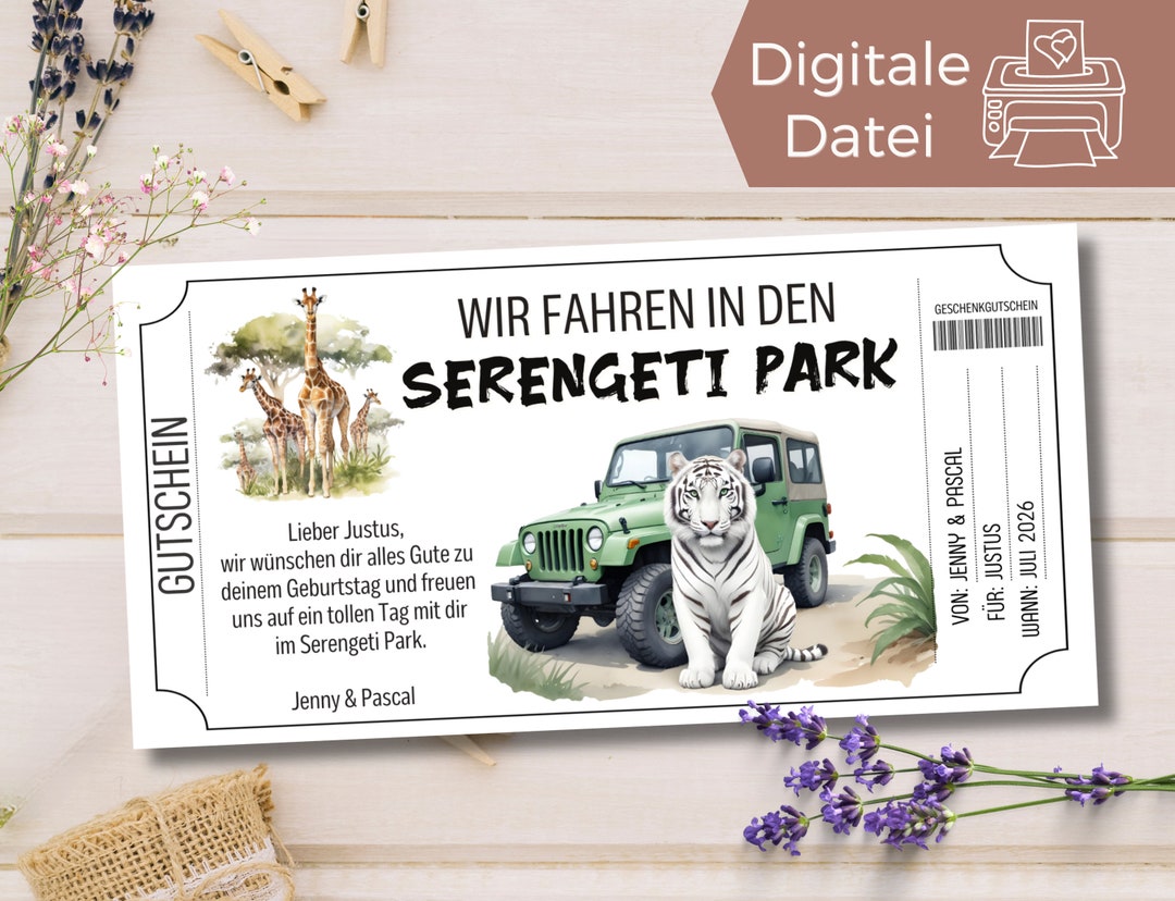 Fabelhafte Serengeti Park Gutschein 50 Rabatt Bilder
