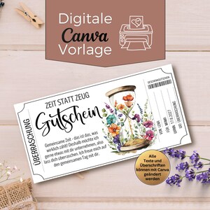 Gift certificate for quality time together | Printable template | Gift idea for time for two | Time together instead of things | Mother/Girlfriend