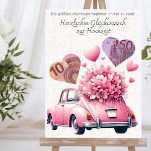 Wedding money gift | Digital Download | PDF | Last minute gift | Gift idea | Wedding gift | To print | Template