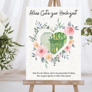 Wedding money gift | Digital Download | PDF | Last minute gift | Gift idea | Wedding gift | To print | Template