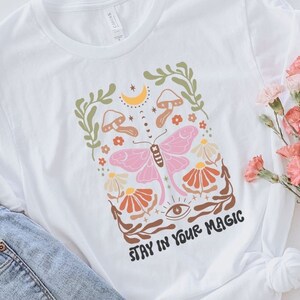 T-shirtmotief "Blijf in je magie" | boho shirt | Digitaal ontwerp | Motief PNG | Direct downloaden | transparante achtergrond |