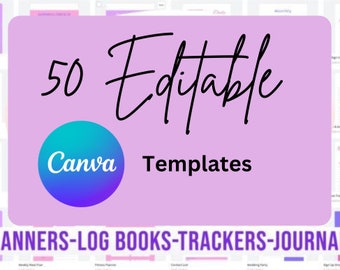 Editable Canva Templates | Planner | LOG Books | Tracker | Journals | Templates | Canva | | Templates