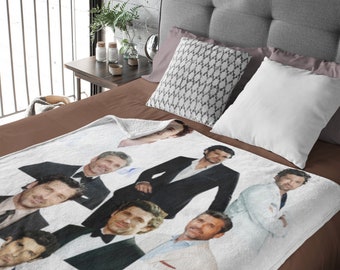 Patrick Dempsey Blanket, World's Sexiest Man Alive,  McDreamy Blanket, Greys Blanket, Christmas Gift, Gift for her