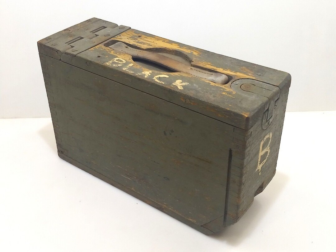 WW1 US Gov't Issue M1917A1 .30 Cal Wooden Ammo Box With Etsy