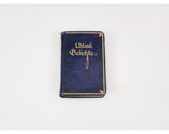 Vintage Miniature German Book Uhland Ausgewählte Gedichte Liliput-Bibliothek