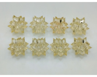8x - Vintage Christmas Starburst Atomic Light Reflectors 3/8" Center 2" Dia