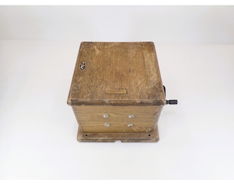 Vintage Western Electric 299-F Oak Magneto Box 48-A 5-Bar Crank Ringer