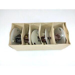 Circle F Bakelite Surface Toggle Switches Box 3-Way Brown & Regular Black NOS