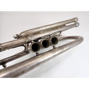 Corneta vocal C.G. Conn C-D-B bemol, rara, de época, de 1912, número de serie 123313 - Restaurada imagen 19