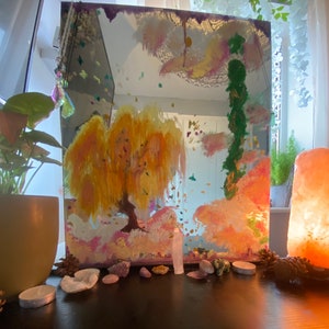 Fantasy painted mirror