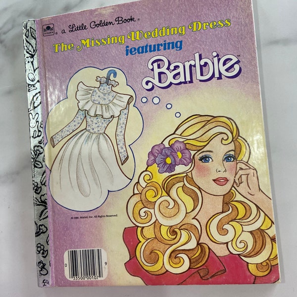 Vintage Barbie Little Golden Book Missing Dress 1990s 90s Kids Children's Book #1025