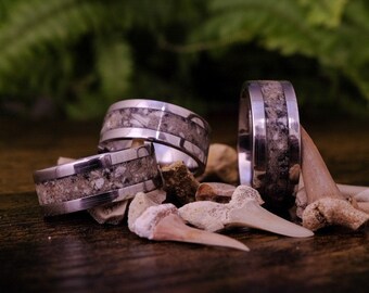 Shark Tooth Ring - Fossilized Dinosaur Tooth - Handmade Jewellery Gift