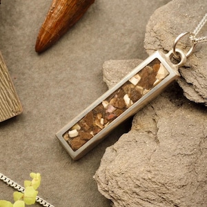 Fossil Necklace | T Rex, Triceratops & Spinosaurus Bone Pendant | Handmade Jewellery for Him or Her | Unique Gift | Birthdays | Anniversary