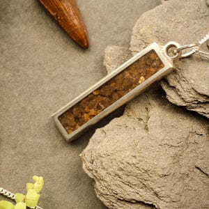 Dinosaur Bone Necklace | Triceratops Fossil Pendant | Unique Gift Idea | Handmade Jewellery For Him or Her | Birthday | Anniversary