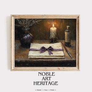 Pintura al óleo romántica: arte con cartas de amor escritas a mano, decoración de pared vintage, imprimible rústico estilo cottagecore, regalo de San Valentín 136