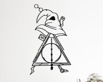 Wizard School Metal Wall Art, Magic Decor